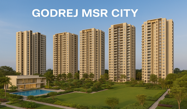 Latest photos of Godrej MSR City with modern towers, greenery, and premium amenities in Bengaluru